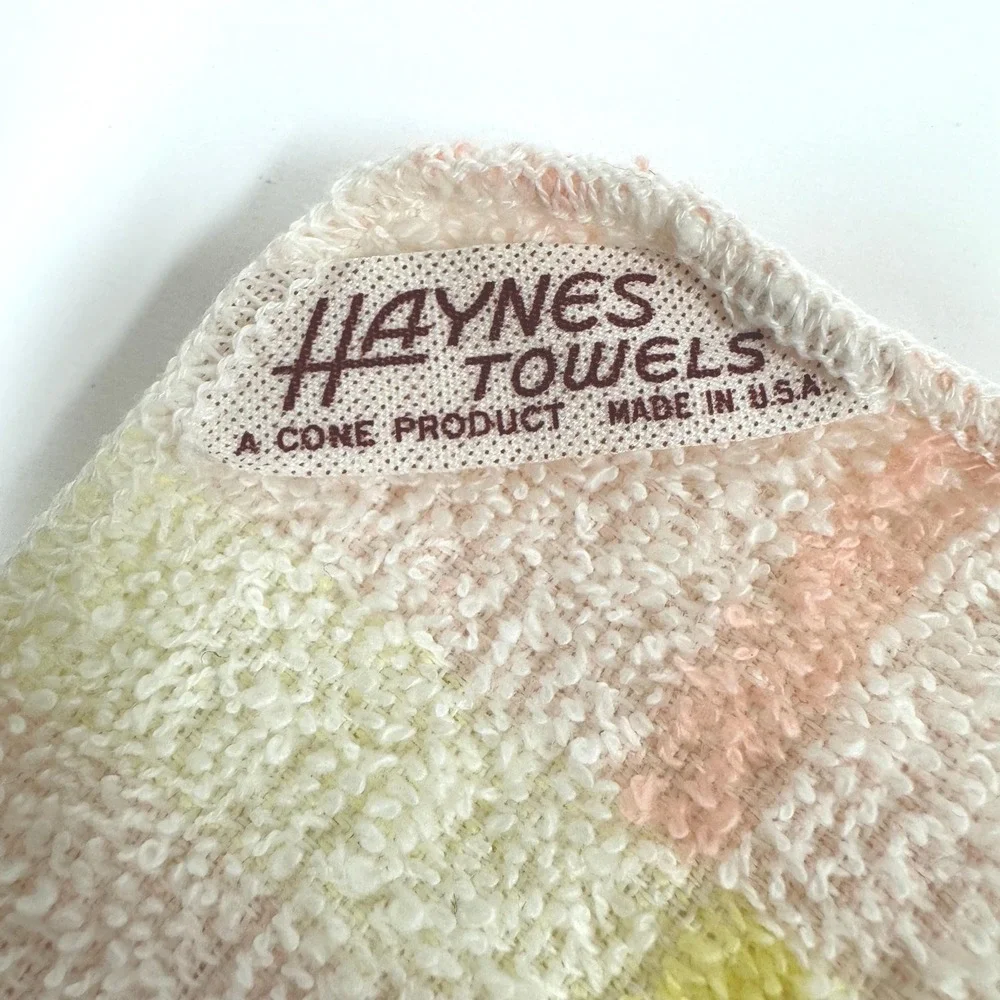 Vintage Haynes plaid towel set